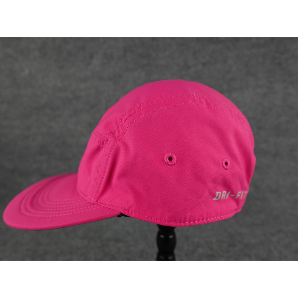 Nike AW84 Dri‎ Fit 5 Panel Hat Cap Pink Fuchsia Reflective Swoosh Running Golf - Picture 5 of 7